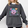 Little Miss Stem Teacher Comfort Colors Sweatshirt Pepper