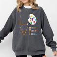 Love Art For Artist Art Teacher Comfort Colors Sweatshirt Pepper