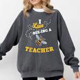 I Love Bee-Ing A Teacher Honey Bee Job Profession Comfort Colors Sweatshirt Pepper