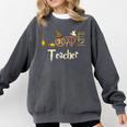 Love Teacher Wizards Back To School Halloween Comfort Colors Sweatshirt Pepper
