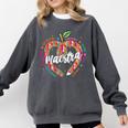 Maestra Pencil Spanish Teacher Bilingual 100 Days Of School Comfort Colors Sweatshirt Pepper