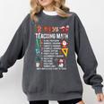 Math Teacher Christmas 12 Days Of Teaching Math Christmas Comfort Colors Sweatshirt Pepper