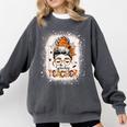 Messy Bun Spooky Teacher Bleached Halloween Teachers Comfort Colors Sweatshirt Pepper Messy Bun Spooky Teacher Bleached Halloween Teachers Comfort Colors Sweatshirt Pepper