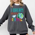 Multilingual Teacher In Dos Idiomas Linguist Language Comfort Colors Sweatshirt Pepper