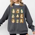 Music Teacher Orchestra Spooky Halloween Ghost Band Comfort Colors Sweatshirt Pepper