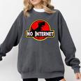 Nerdy No Internet Dinosaur Computer Science Teacher Comfort Colors Sweatshirt Pepper Nerdy No Internet Dinosaur Computer Science Teacher Comfort Colors Sweatshirt Pepper