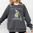 Off To Teach English Scooter Frog ESL Teacher Literature Comfort Colors Sweatshirt Pepper Off To Teach English Scooter Frog ESL Teacher Literature Comfort Colors Sweatshirt Pepper
