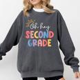 Oh Hey Second Grade First Day Of Teacher Girls Boys Kids Comfort Colors Sweatshirt Pepper