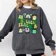 One Lucky Teacher St Patrick's Day Irish Teacher Lucky Era Comfort Colors Sweatshirt Pepper