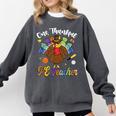 One Thankful PE Teacher Turkey Thanksgiving -Adults & Kids Classic Fit Polyester 100 Short Sleeve Comfort Colors Sweatshirt Pepper One Thankful PE Teacher Turkey Thanksgiving -Adults & Kids Classic Fit Polyester 100 Short Sleeve Comfort Colors Sweatshirt Pepper
