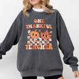 One Thankful Teacher Fall Leaves Thanksgiving Retro Comfort Colors Sweatshirt Pepper One Thankful Teacher Fall Leaves Thanksgiving Retro Comfort Colors Sweatshirt Pepper
