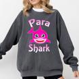 Para Shark Paraprofessional Female Teacher Comfort Colors Sweatshirt Pepper