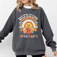 Paraprofessional Para Life Sun Flower Teacher Back To School Comfort Colors Sweatshirt Pepper