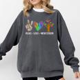 Peace Love Montessori Daycare Teacher Appreciation Comfort Colors Sweatshirt Pepper Peace Love Montessori Daycare Teacher Appreciation Comfort Colors Sweatshirt Pepper