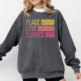 Peace Love Science Lovers Math Chemistry Teacher Comfort Colors Sweatshirt Pepper