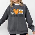 Peace Love Visuals Sped Teacher Pumpkin Skeleton Halloween Comfort Colors Sweatshirt Pepper Peace Love Visuals Sped Teacher Pumpkin Skeleton Halloween Comfort Colors Sweatshirt Pepper