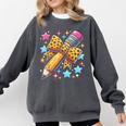 Pencil Leopard Coquette Bow Teacher Life Back To School Comfort Colors Sweatshirt Pepper Pencil Leopard Coquette Bow Teacher Life Back To School Comfort Colors Sweatshirt Pepper