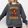 Pirate Pre-K Teacher Preschool Halloween Comfort Colors Sweatshirt Pepper