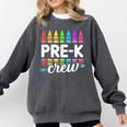 Pre-K Crew Teacher Team Squad Hello Back School Graduation Comfort Colors Sweatshirt Pepper