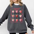Pre K Is My Jam Teacher Team Crew Preschool Cute Strawberry Comfort Colors Sweatshirt Pepper