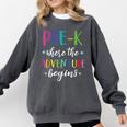 Pre-K Teacher Adventure Begins First Day Preschool Teachers Comfort Colors Sweatshirt Pepper Pre-K Teacher Adventure Begins First Day Preschool Teachers Comfort Colors Sweatshirt Pepper