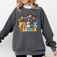 Pre-k Teacher Appreciation Teaching Wildflowers Comfort Colors Sweatshirt Pepper