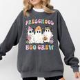 Preschool Boo Crew Groovy Halloween Floral Ghost Teacher Men Women Kids Comfort Colors Sweatshirt Pepper Preschool Boo Crew Groovy Halloween Floral Ghost Teacher Men Women Kids Comfort Colors Sweatshirt Pepper