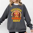 Preschool Gobble Squad Cute Turkey Thanksgiving Teacher Comfort Colors Sweatshirt Pepper