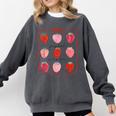 Preschool Is My Jam Strawberry Teacher First Day Of School Comfort Colors Sweatshirt Pepper