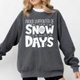Proud Supporter Of Snow Days Teacher Christmas Men Women Comfort Colors Sweatshirt Pepper