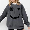 Pumpkin Artist Halloween Art Teacher Comfort Colors Sweatshirt Pepper