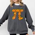 Pumpkin Pi Math Teacher Halloween Costume Geometry Comfort Colors Sweatshirt Pepper
