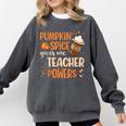 Pumpkin Spice Gives Me Teacher Powers Fall Thanksgiving Men Women Comfort Colors Sweatshirt Pepper Pumpkin Spice Gives Me Teacher Powers Fall Thanksgiving Men Women Comfort Colors Sweatshirt Pepper