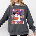 Read More Books Ghost Reading Book Teacher Halloween Comfort Colors Sweatshirt Pepper