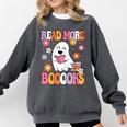 Read More Books Groovy Halloween Teacher Women Comfort Colors Sweatshirt Pepper Read More Books Groovy Halloween Teacher Women Comfort Colors Sweatshirt Pepper