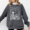 Read In Peace Skeleton Reading Teacher Spooky Halloween Comfort Colors Sweatshirt Pepper Read In Peace Skeleton Reading Teacher Spooky Halloween Comfort Colors Sweatshirt Pepper