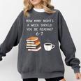 Reading 67 Six Seven Meme English Teacher Book Lover Comfort Colors Sweatshirt Pepper