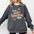 Retro Boho Math Science Professor In My STEM Teacher Era Comfort Colors Sweatshirt Pepper