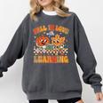 Retro Fall In Love With Learning Autumn Pumpkin Teachers Comfort Colors Sweatshirt Pepper