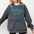 Retro Groovy Teaching Is My Super Power Teacher's Present Men Women Comfort Colors Sweatshirt Pepper Retro Groovy Teaching Is My Super Power Teacher's Present Men Women Comfort Colors Sweatshirt Pepper