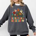 Retro Instructional Assistant Wildflowers Teacher Aide Comfort Colors Sweatshirt Pepper Retro Instructional Assistant Wildflowers Teacher Aide Comfort Colors Sweatshirt Pepper