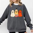 Retro Pencil Ghost Boo Spooky Teacher Halloween Costume Comfort Colors Sweatshirt Pepper Retro Pencil Ghost Boo Spooky Teacher Halloween Costume Comfort Colors Sweatshirt Pepper