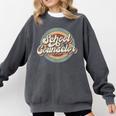 Retro School Counselor Back To School Teacher Squad Crew Comfort Colors Sweatshirt Pepper Retro School Counselor Back To School Teacher Squad Crew Comfort Colors Sweatshirt Pepper