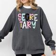 Retro Secretary Back To School Teacher Appreciation Comfort Colors Sweatshirt Pepper Retro Secretary Back To School Teacher Appreciation Comfort Colors Sweatshirt Pepper