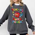 Retro Teaching Is My Superpower Apple Teacher Appreciation Comfort Colors Sweatshirt Pepper Retro Teaching Is My Superpower Apple Teacher Appreciation Comfort Colors Sweatshirt Pepper