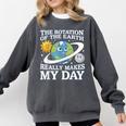 Rotation Of Earth Science Teacher Earth Day Men Women Comfort Colors Sweatshirt Pepper