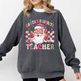 Santa's Favorite Teacher Groovy Christmas Teacher Boys Girls Comfort Colors Sweatshirt Pepper Santa's Favorite Teacher Groovy Christmas Teacher Boys Girls Comfort Colors Sweatshirt Pepper
