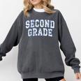 Second Grade Floral Blue Back To School 2nd Grade Teacher Comfort Colors Sweatshirt Pepper Second Grade Floral Blue Back To School 2nd Grade Teacher Comfort Colors Sweatshirt Pepper