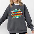 Second Grade Superhero Teacher Student 2nd Grade Comic Retro Comfort Colors Sweatshirt Pepper Second Grade Superhero Teacher Student 2nd Grade Comic Retro Comfort Colors Sweatshirt Pepper