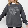 Social Emotional Learning Heart Counselor Teacher SEL Kind Comfort Colors Sweatshirt Pepper